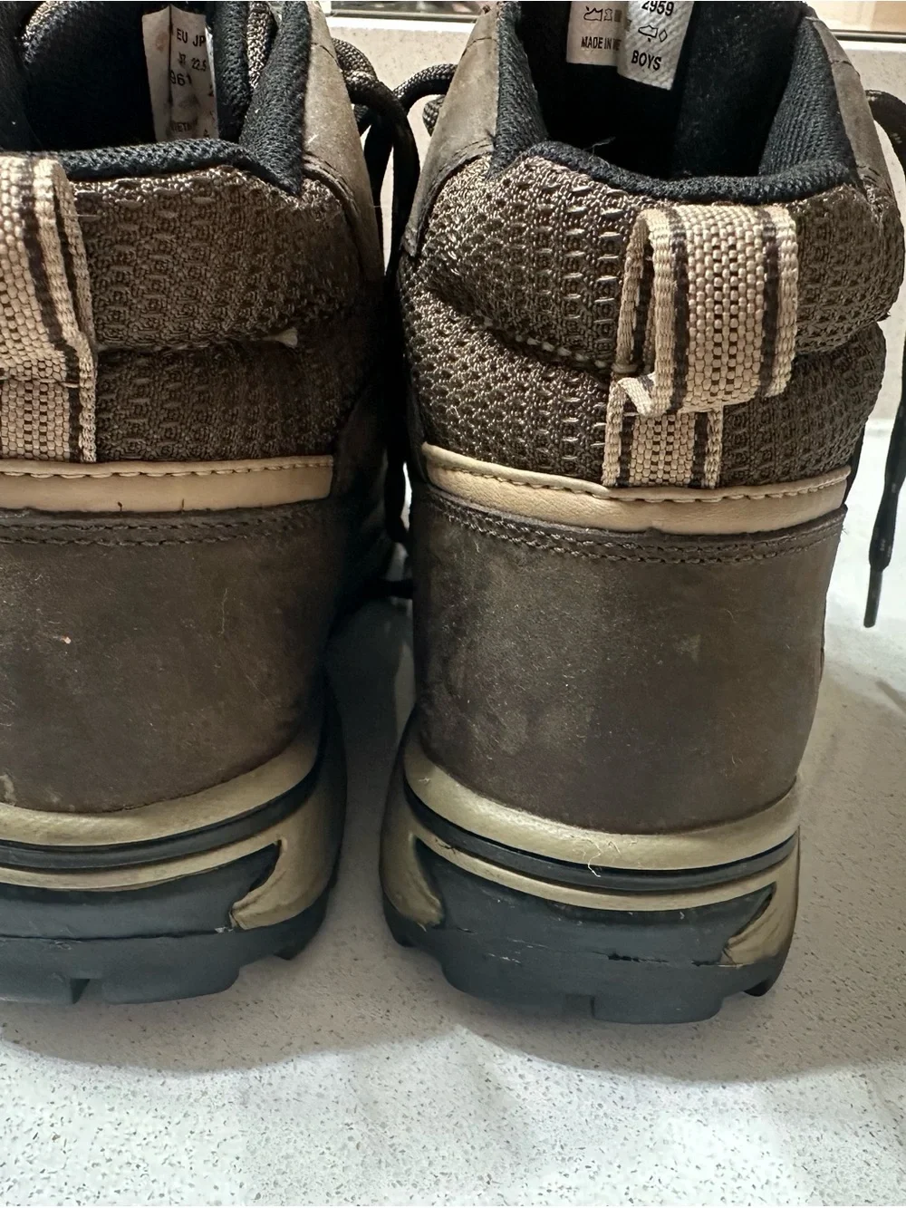 Timberland Brown Waterproof Trail Boots with Tan Accents